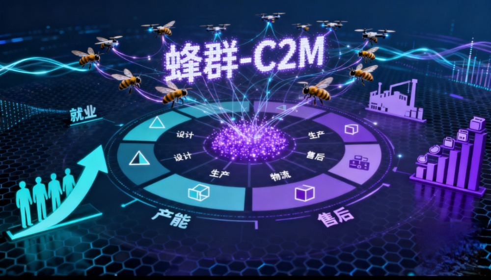 全民抱团创业“蜂群-C2M”融合方案 破解就业与产能困局的经济新范式